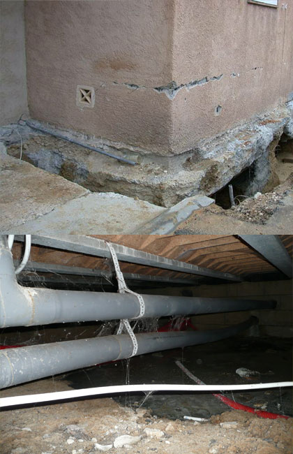 Malfaçon des installations dans les fondations